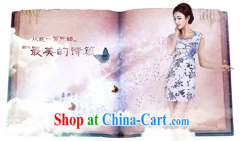 Music in summer dress short sleeve cheongsam dress improved cheongsam retro beauty and elegant daily short dress LYE 8801 blue and white porcelain S pictures, price, brand platters! Elections are good character, the national distribution, so why buy now enjoy more preferential! Health