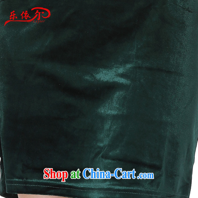 And, according to fall and winter clothes dresses retro embroidered cheongsam dress improved stylish beauty velvet long-sleeved dresses LYE 1391 green XXL, in accordance with (leyier), shopping on the Internet