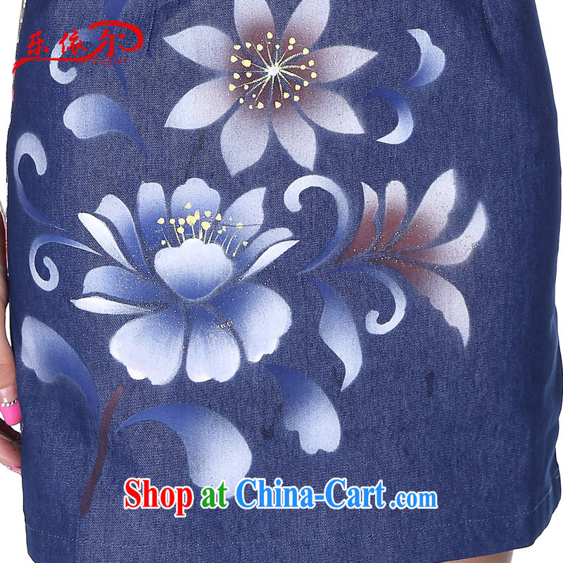 And, in accordance with summer girls improved cheongsam stylish girl with short cheongsam dress dress Chinese antique dresses LYE 1711 blue XXL, and, in accordance with (leyier), online shopping