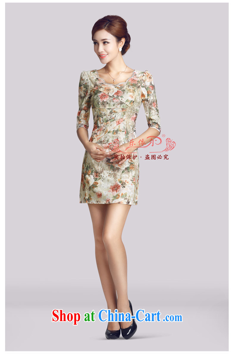And, in accordance with the cuff antique cheongsam dress, Autumn Women's clothes everyday Chinese improved cheongsam dress female LYE 66,623 saffron XL pictures, price, brand platters! Elections are good character, the national distribution, so why buy now enjoy more preferential! Health