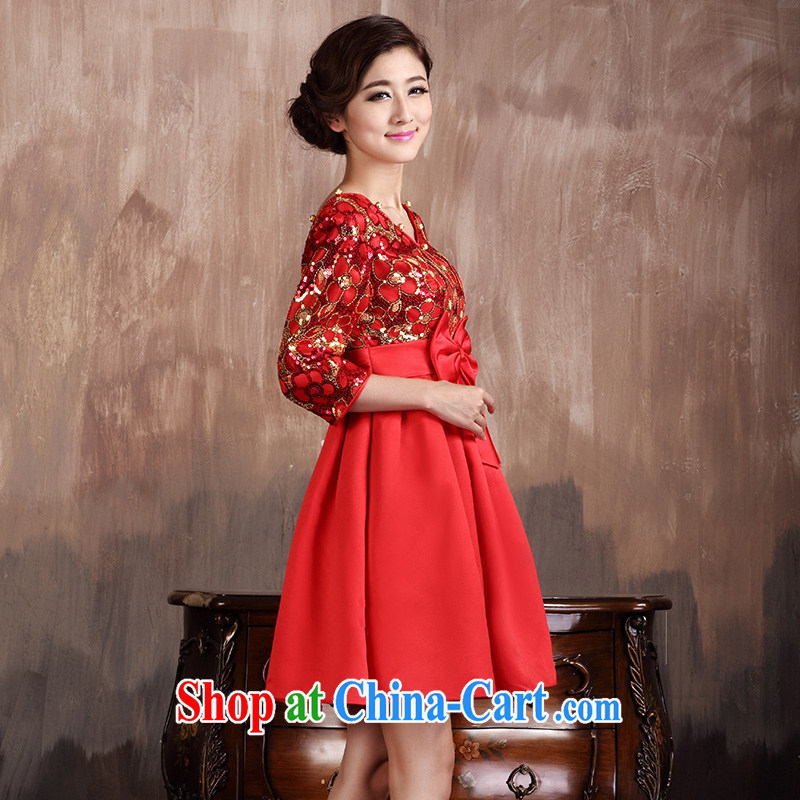 Non-you don't marry 2014 spring and summer wedding dress bridal red toast serving short, large, thick MM pregnant women cheongsam dress 2XL, non-you are not married, and shopping on the Internet