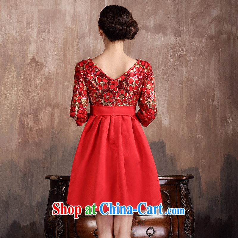 Non-you don't marry 2014 spring and summer wedding dress bridal red toast serving short, large, thick MM pregnant women cheongsam dress 2XL, non-you are not married, and shopping on the Internet