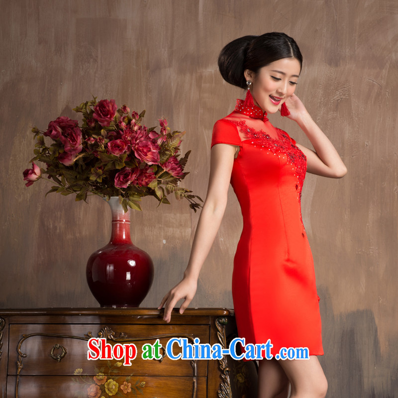 Non-you are not married 2014 new bridal dresses wedding dress red dresses Chinese lace fashion toast serving short dress 2XL, non-you are not married, and shopping on the Internet