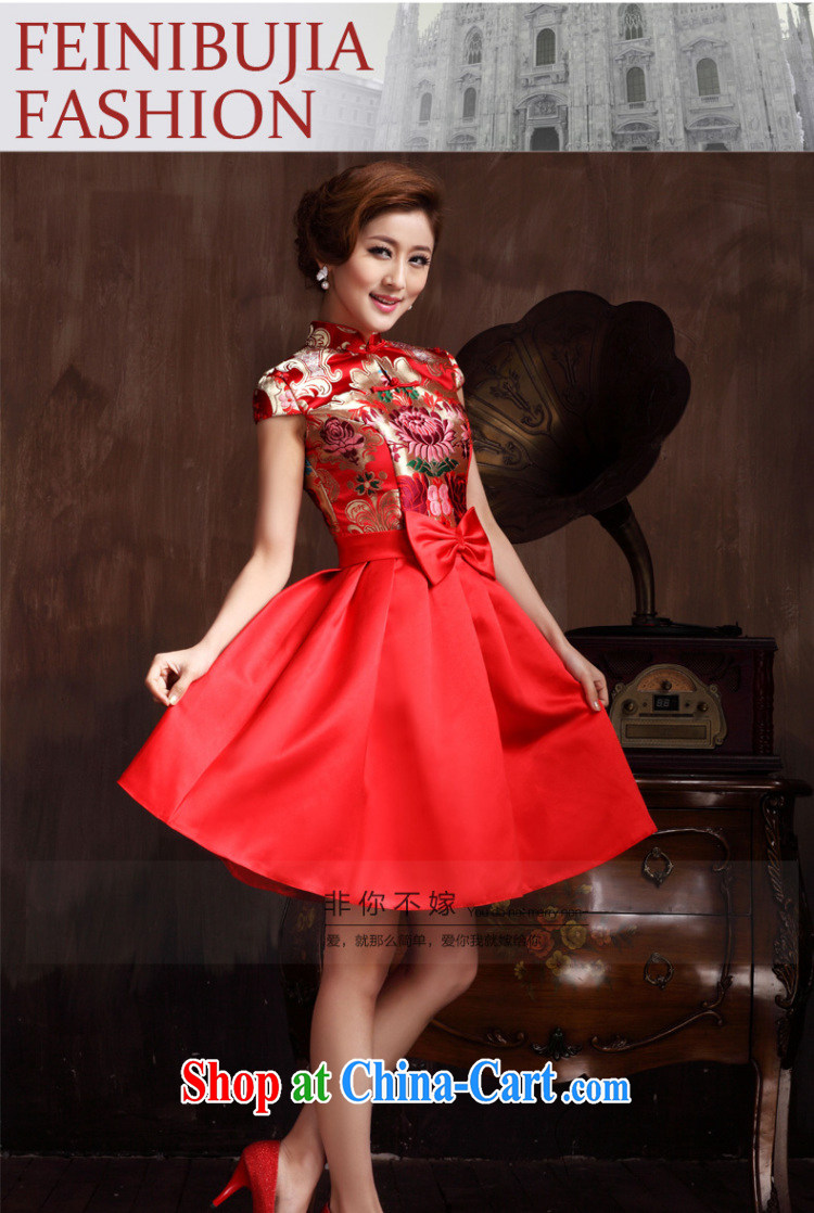 Non-you are not married cheongsam short summer toast wedding clothes red retro improved stylish beauty bridal non-you don't marry 2 XL pictures, price, brand platters! Elections are good character, the national distribution, so why buy now enjoy more preferential! Health