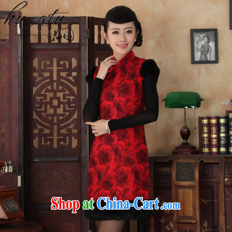 spend the winter clothes new cheongsam dress Chinese cheongsam dress, for the hard-pressed Chinese improved gross profit that winter dresses such as figure 2 XL