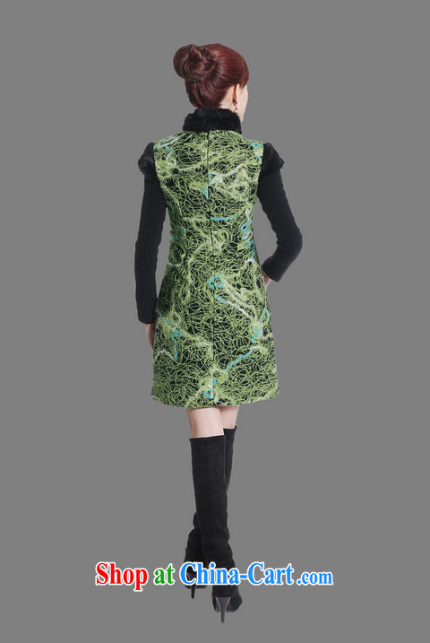 High quality wool is the improved stylish 2012 winter clothes new Chinese wool collar cheongsam dress winter dress package mail Map Color XXL pictures, price, brand platters! Elections are good character, the national distribution, so why buy now enjoy more preferential! Health