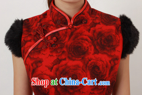 Ultra-low-cost package mail cotton robes winter clothes improved stylish new 2012 Tang Loading graphics thin quilted dress cheongsam dress suit M pictures, price, brand platters! Elections are good character, the national distribution, so why buy now enjoy more preferential! Health