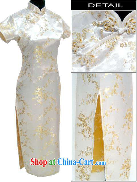 Special Offers! Ms. Phillips-head short-sleeved long cheongsam with larger S - 6 XL performances, serving etiquette stage costumes long cheongsam pale yellow XXXL pictures, price, brand platters! Elections are good character, the national distribution, so why buy now enjoy more preferential! Health
