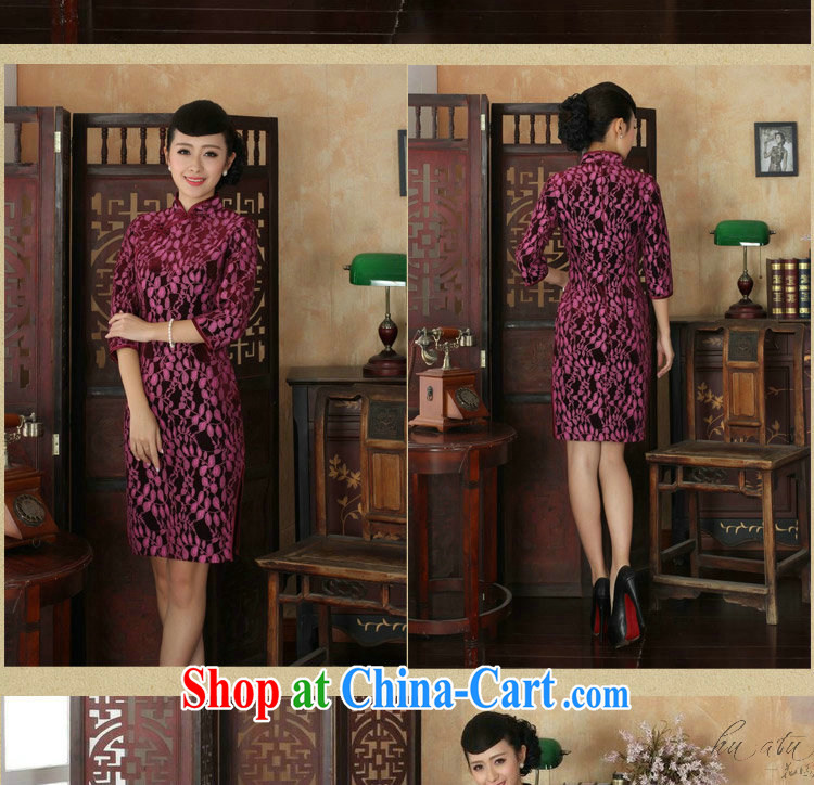 Take the new Chinese cheongsam dress, for Chinese improved lace gold velour cheongsam beauty skirt 7 cuff 19 cheongsam M pictures, price, brand platters! Elections are good character, the national distribution, so why buy now enjoy more preferential! Health