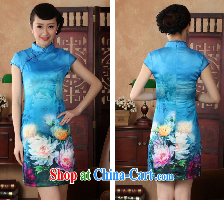 cheongsam dress style beauty, fashionable summer maximum code Chinese improved retro graphics thin short dress 14 #XXL pictures, price, brand platters! Elections are good character, the national distribution, so why buy now enjoy more preferential! Health