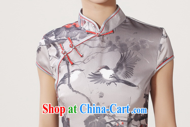 Special offer package mail cheongsam dress summer stylish retro improved 2013 cultivating graphics thin short dress 4-color blue flower XXL pictures, price, brand platters! Elections are good character, the national distribution, so why buy now enjoy more preferential! Health