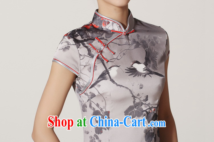 Special offer package mail cheongsam dress summer stylish retro improved 2013 cultivating graphics thin short dress 4-color blue flower XXL pictures, price, brand platters! Elections are good character, the national distribution, so why buy now enjoy more preferential! Health