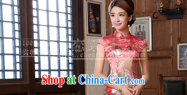 Morning dresses, new, fall 2014 with retro cuff in improved stylish sauna silk heavy Silk Cheongsam dress, the pink XXL pictures, price, brand platters! Elections are good character, the national distribution, so why buy now enjoy more preferential! Health