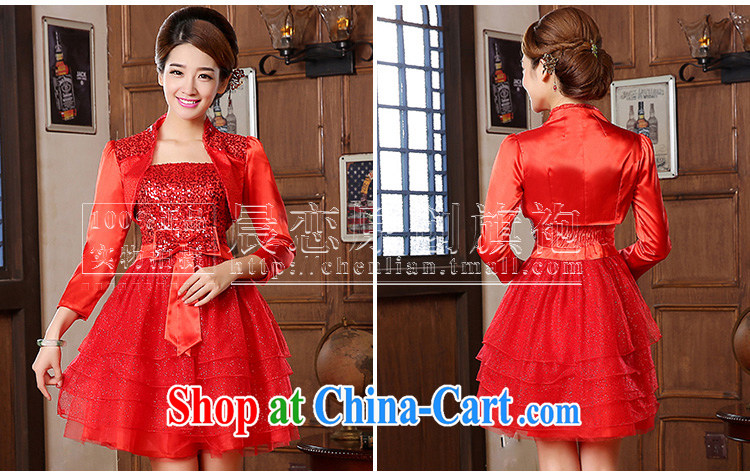 Morning, 2014 new short marriage, antique dresses winter long two-piece bridal toast serving red dress Red Red XXL pictures, price, brand platters! Elections are good character, the national distribution, so why buy now enjoy more preferential! Health