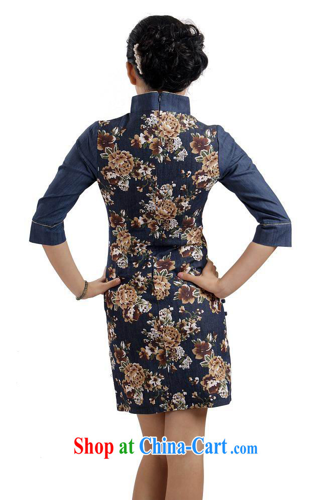 E-mail packages 5 short sleeves cheongsam dress in 2012 cuff cheongsam dress retro fashion improvements, Autumn Chinese Dress skirt Map Color XXL pictures, price, brand platters! Elections are good character, the national distribution, so why buy now enjoy more preferential! Health
