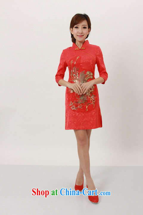 The cheongsam dress cuff 2012 autumn bride replacing Tang with Chinese improved 7 beauty cuff dress skirt package mail black XXL pictures, price, brand platters! Elections are good character, the national distribution, so why buy now enjoy more preferential! Health