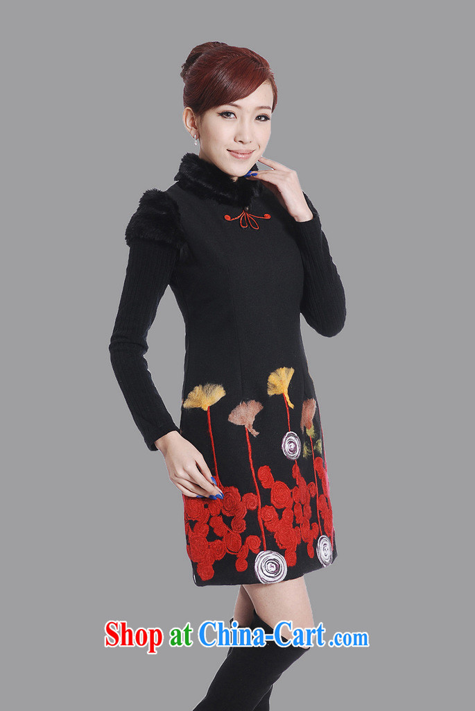 winter clothes dresses winter quilted improved stylish 2012 new retro black hair dresses? skirt package mail black XXL pictures, price, brand platters! Elections are good character, the national distribution, so why buy now enjoy more preferential! Health