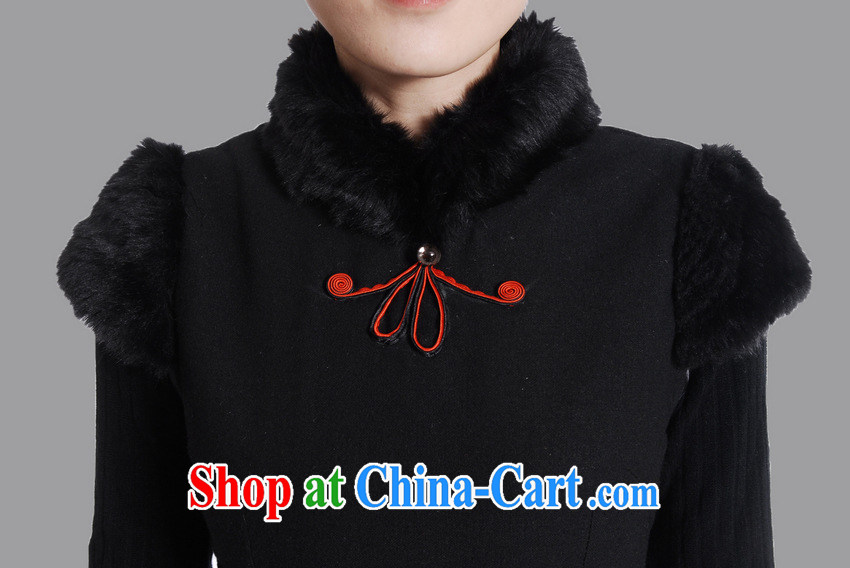 winter clothes dresses winter quilted improved stylish 2012 new retro black hair dresses? skirt package mail black XXL pictures, price, brand platters! Elections are good character, the national distribution, so why buy now enjoy more preferential! Health