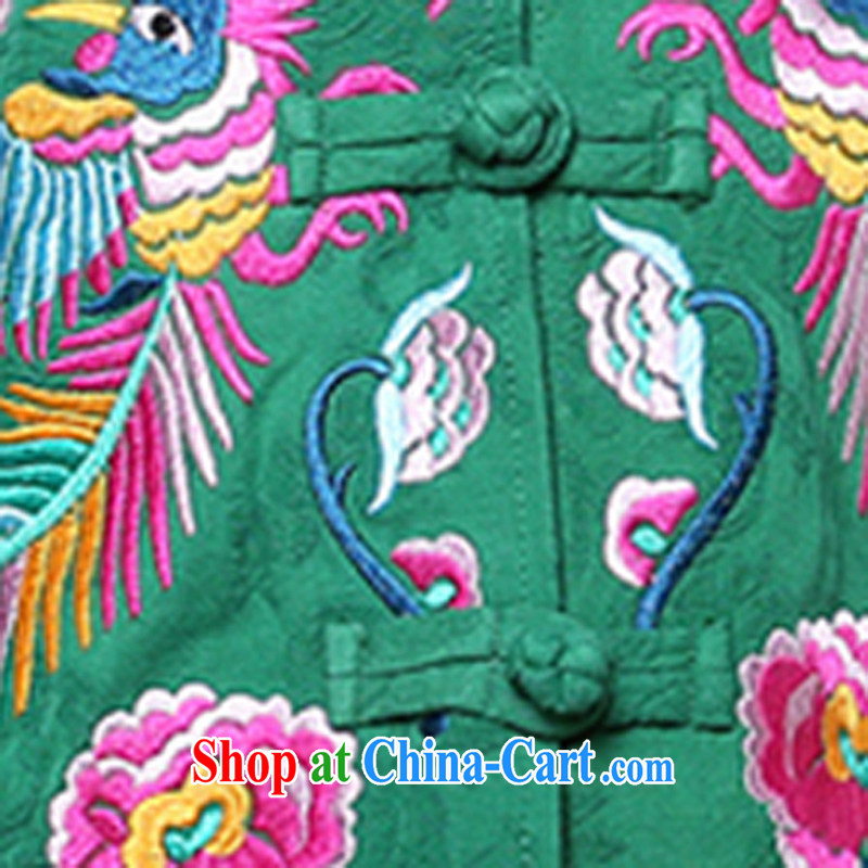 Hip Hop charm and Asia 2014 autumn and winter with the cotton jacquard embroidered vests trousers Tang replace mom with older women with two piece set to sell green T-shirt XXL, charm and Asia Pattaya (Charm Bali), and, on-line shopping
