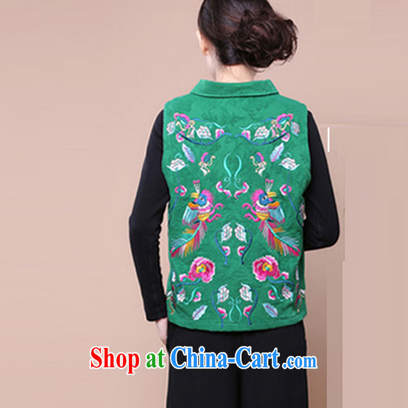 Hip Hop charm and Asia 2014 autumn and winter with the cotton jacquard embroidered vests trousers Tang replace mom with older women with two piece set to sell green T-shirt XXL, charm and Asia Pattaya (Charm Bali), and, on-line shopping
