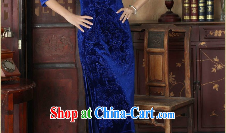 Spend the autumn and replacing Tang Women's clothes, cheongsam collar Chinese pure colors and elegant ladies stretch really velvet cheongsam dress 7 cuff such as figure 3 XL pictures, price, brand platters! Elections are good character, the national distribution, so why buy now enjoy more preferential! Health