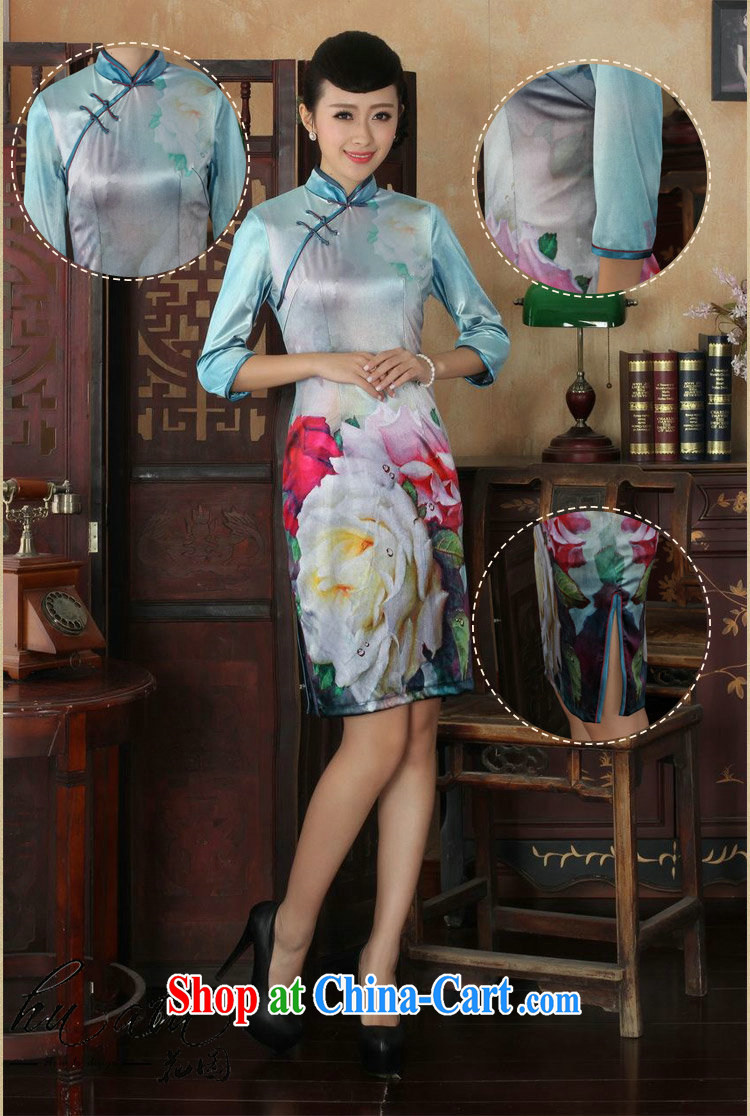 Spend the autumn and the New Tang Women's clothes dresses Ethnic Wind up collar stretch the wool Sau San cheongsam dress 7 Cuffs (figure 3XL pictures, price, brand platters! Elections are good character, the national distribution, so why buy now enjoy more preferential! Health