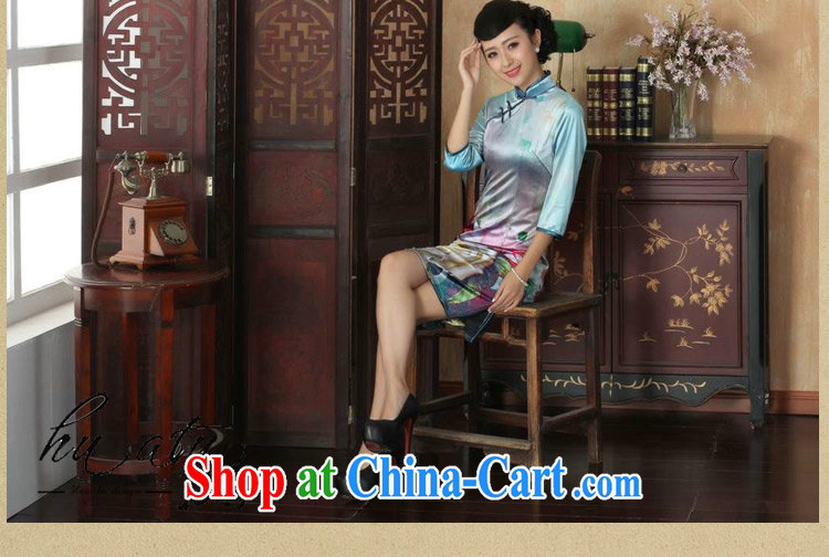 Spend the autumn and the New Tang Women's clothes dresses Ethnic Wind up collar stretch the wool Sau San cheongsam dress 7 Cuffs (figure 3XL pictures, price, brand platters! Elections are good character, the national distribution, so why buy now enjoy more preferential! Health
