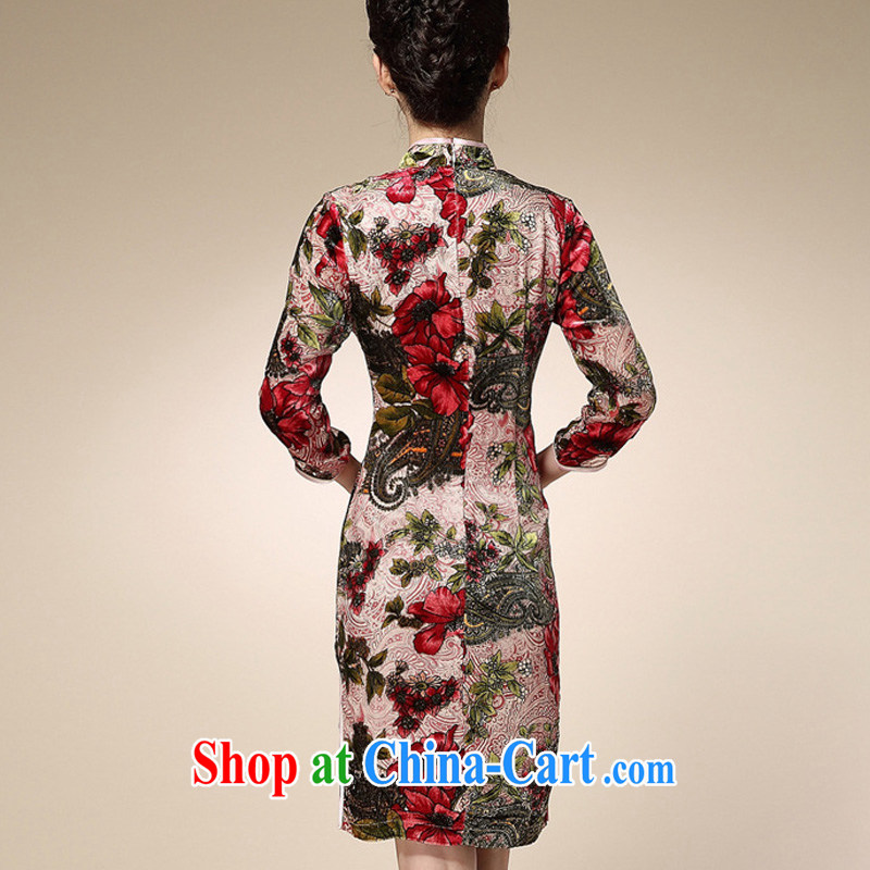 Still, the 2014 autumn and winter, new Chinese qipao stylish improved antique palace female Chinese qipao red XXL, growing Ritz, shopping on the Internet
