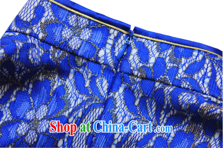 Still, the 2014 autumn and winter, the female cheongsam-tie lace older Chinese 7 cuff blue qipao XXL pictures, price, brand platters! Elections are good character, the national distribution, so why buy now enjoy more preferential! Health