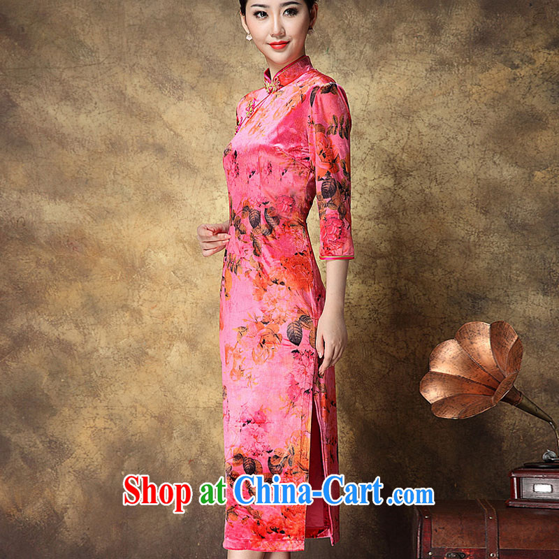 She made the 2014 European site new autumn and winter clothes long wool stamp antique palace beauty mom with red outfit XXL, growing, Cisco, shopping on the Internet