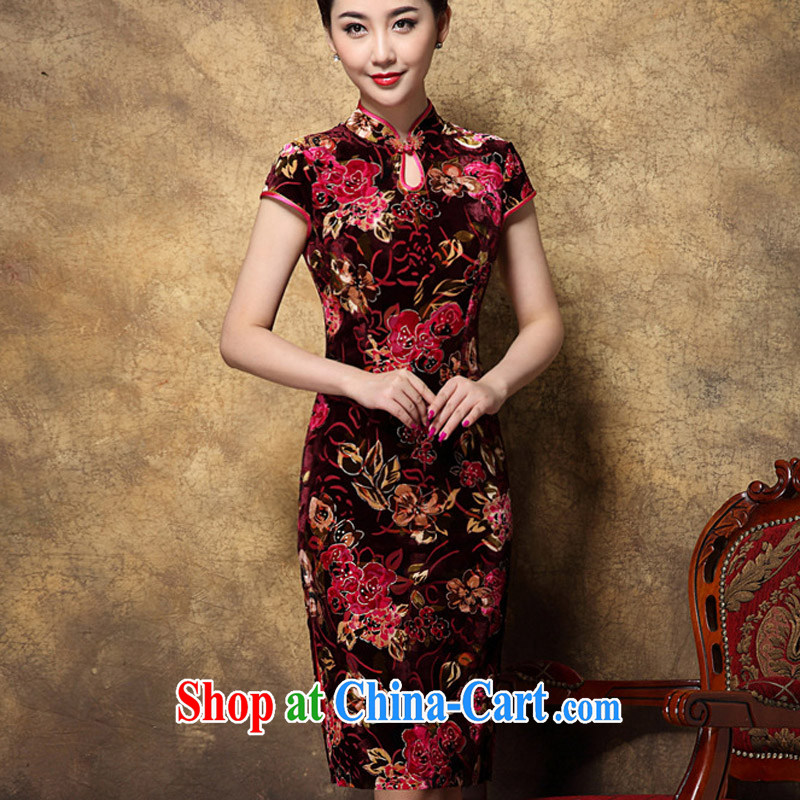 She made the 2014 autumn and winter, new girl Chinese Chinese palace retro elegance feminine, long, mom with red outfit XXL, growing, Cisco, shopping on the Internet