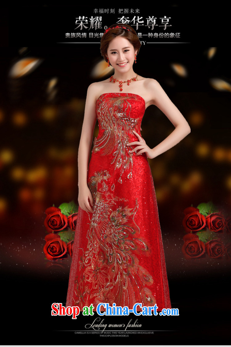 Ting Beverly 2014 new dress long Korean stylish wedding toast service banquet dress moderator dress beauty red S pictures, price, brand platters! Elections are good character, the national distribution, so why buy now enjoy more preferential! Health
