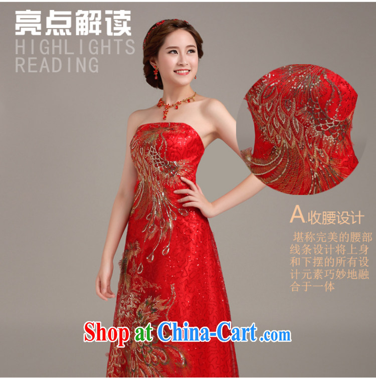 Ting Beverly 2014 new dress long Korean stylish wedding toast service banquet dress moderator dress beauty red S pictures, price, brand platters! Elections are good character, the national distribution, so why buy now enjoy more preferential! Health
