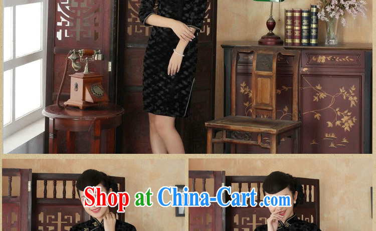 Take the autumn Tang Women's clothes outfit New, for Chinese noble gold velour cheongsam beauty skirt 7 Cuff - A 3 XL pictures, price, brand platters! Elections are good character, the national distribution, so why buy now enjoy more preferential! Health
