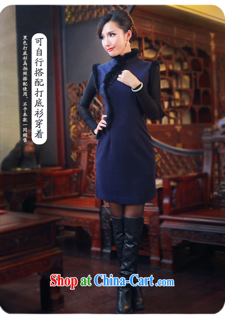 ruyi, new Autumn and Winter Fashion high-end goods such as hair for improved solid color short cheongsam dress 4808 4808 blue XXL pictures, price, brand platters! Elections are good character, the national distribution, so why buy now enjoy more preferential! Health