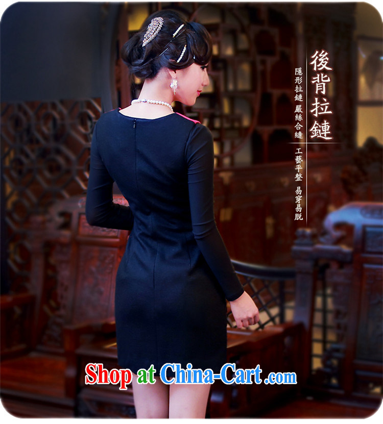Fan sporting 2014 new autumn and winter gem original qipao Chinese improved still daily outfit connection dress 4803 4803 red XXL pictures, price, brand platters! Elections are good character, the national distribution, so why buy now enjoy more preferential! Health