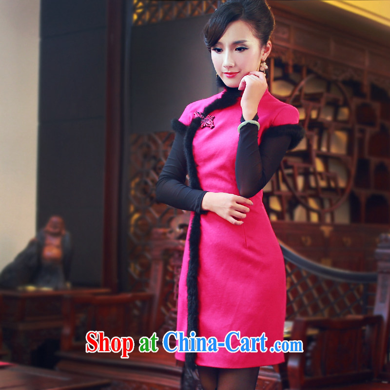 Ruyi style in a new, improved daily, autumn and manually load cheongsam dress quilted style retro dresses 4819 4819 red XXL sporting, wind, shopping on the Internet