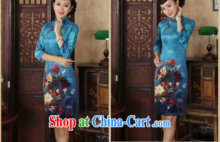 Spend the autumn and the New Tang Women's clothes, cheongsam collar Chinese noble gold velour improved cheongsam dress 7 cuff as figure 3 XL pictures, price, brand platters! Elections are good character, the national distribution, so why buy now enjoy more preferential! Health