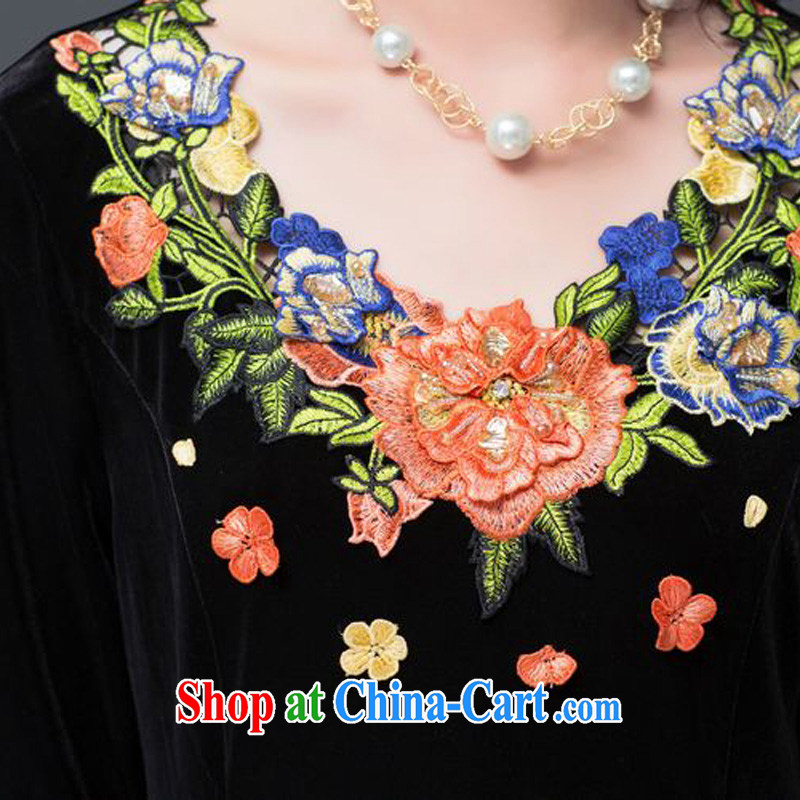 JA the 2014 autumn and winter, the lovely antique flower collar, velvet-waist dresses SSF - 1384 photo color XXXXXL, JA, and shopping on the Internet