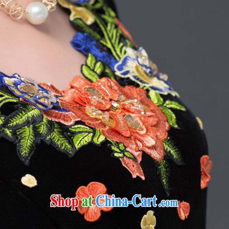 JA the 2014 autumn and winter, the lovely antique flower collar, velvet-waist dresses SSF - 1384 photo color XXXXXL, JA, and shopping on the Internet