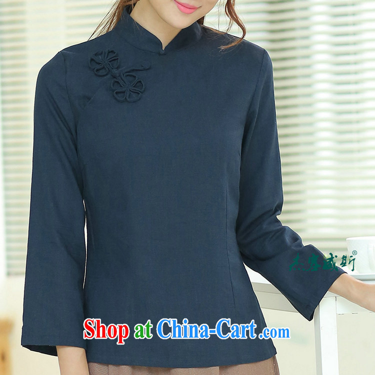 Jack Plug, spring and summer female Chinese improved national wind Retro is a tight hand-tie cotton Ma Tang long-sleeved shirt with black XXL pictures, price, brand platters! Elections are good character, the national distribution, so why buy now enjoy more preferential! Health