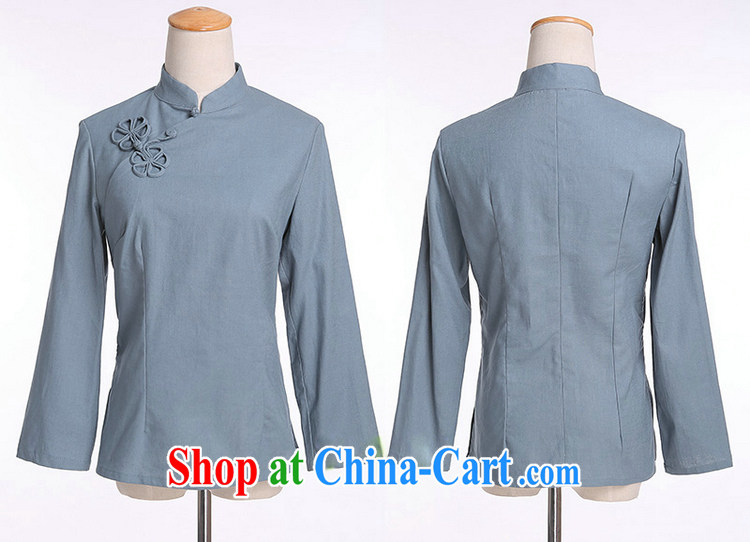 Jack Plug, spring and summer girls improved Chinese Antique is a hard disk onto the collar long-sleeved linen shirt shirt Tang with beige XL pictures, price, brand platters! Elections are good character, the national distribution, so why buy now enjoy more preferential! Health