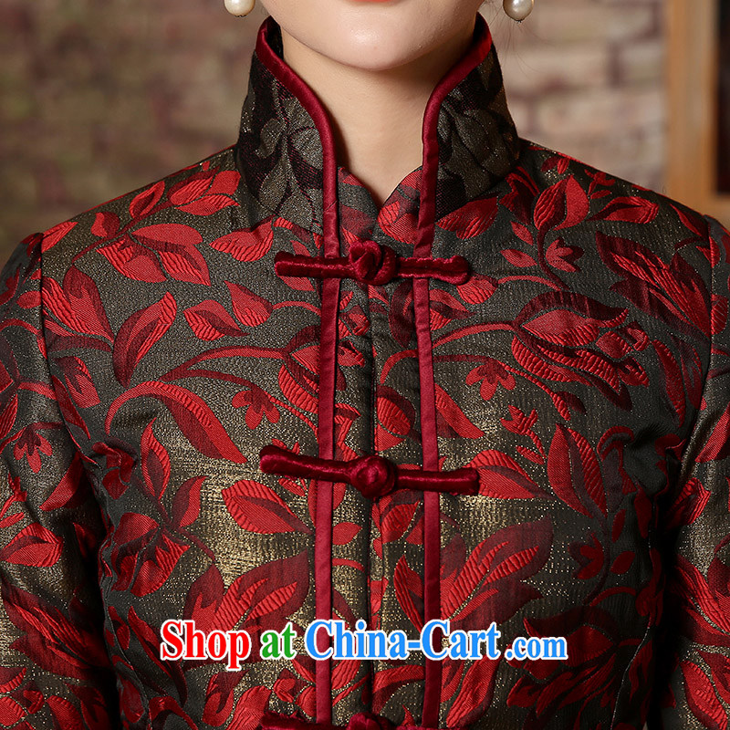 The CYD HO Kwun Tong' flowers and leaves the older, Tang replace 2015 winter jackets quilted mom with quilted coat 4936 TC XXXL suit, Sau looked Tang, shopping on the Internet