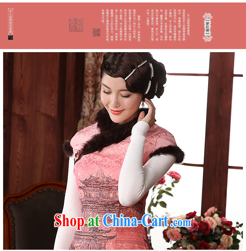 The CYD HO Kwun Tong' dream red retro fashion dresses for 2015 winter clothes folder cotton new women cheongsam dress peach XXL pictures, price, brand platters! Elections are good character, the national distribution, so why buy now enjoy more preferential! Health