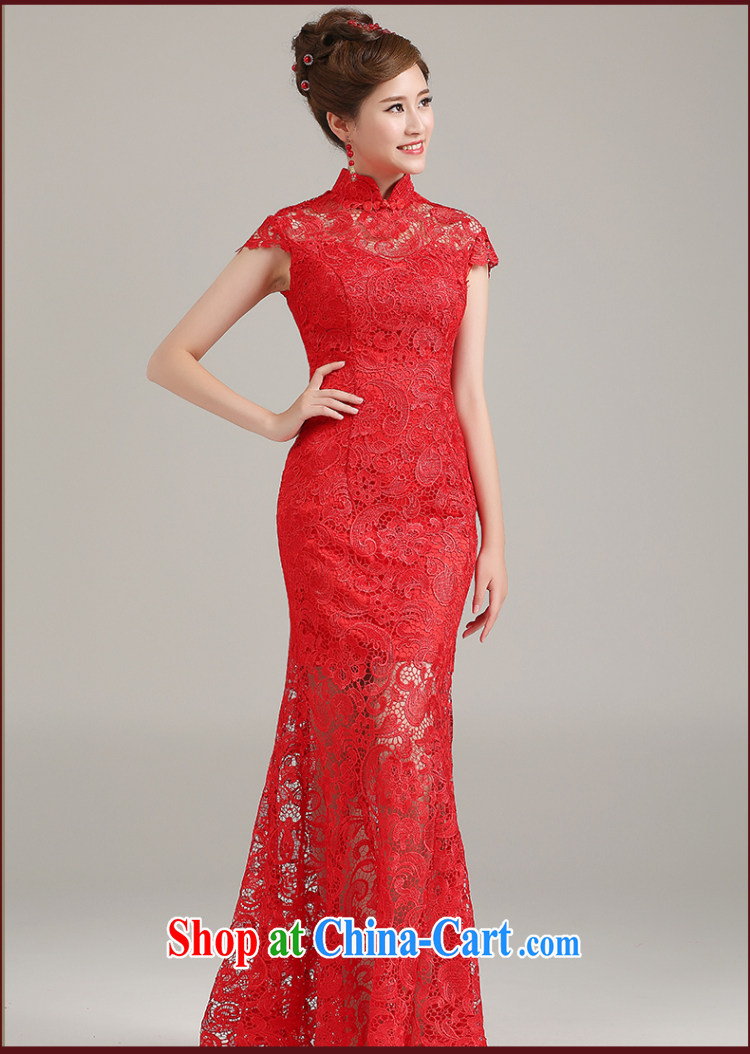 Ting Beverly toast clothing stylish bridal wedding dresses new 2014 long cultivating crowsfoot embroidery lace wedding dress female Red XXL pictures, price, brand platters! Elections are good character, the national distribution, so why buy now enjoy more preferential! Health