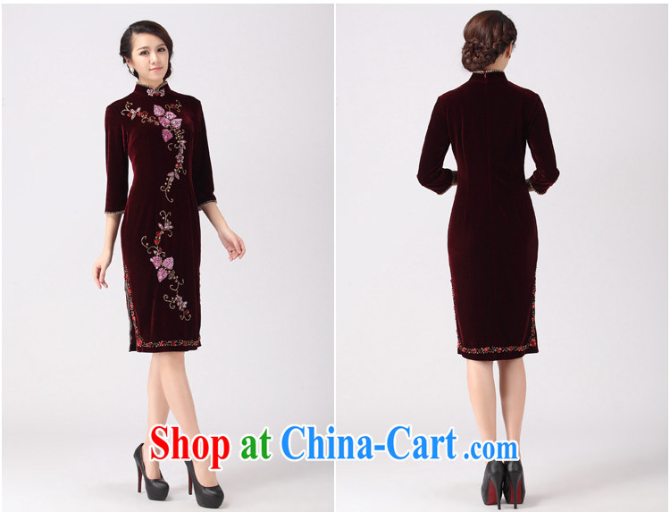 Wedding MOM dress cheongsam dress upscale staples in Pearl long DZ 008 maroon XXXL (2 feet 6 lumbar) pictures, price, brand platters! Elections are good character, the national distribution, so why buy now enjoy more preferential! Health