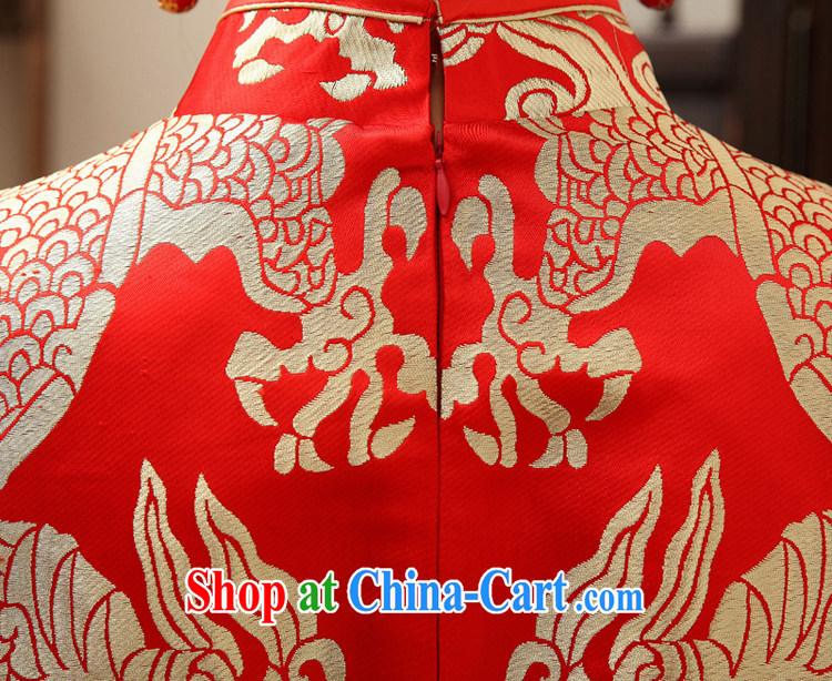 Rain is still clothing bridal wedding dresses wedding dresses fall and winter improved wedding toast serving the doors long cheongsam QP 457 red long-sleeved XXL pictures, price, brand platters! Elections are good character, the national distribution, so why buy now enjoy more preferential! Health