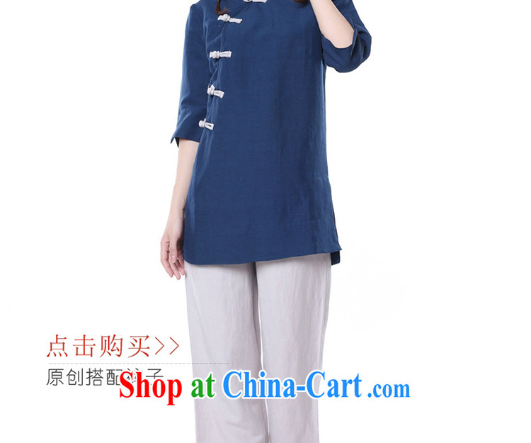 Chinese Antique ancient Chinese civilization, dresses T-shirt/Chinese style long-sleeved cotton Ma blouses purple XL XL pictures, price, brand platters! Elections are good character, the national distribution, so why buy now enjoy more preferential! Health