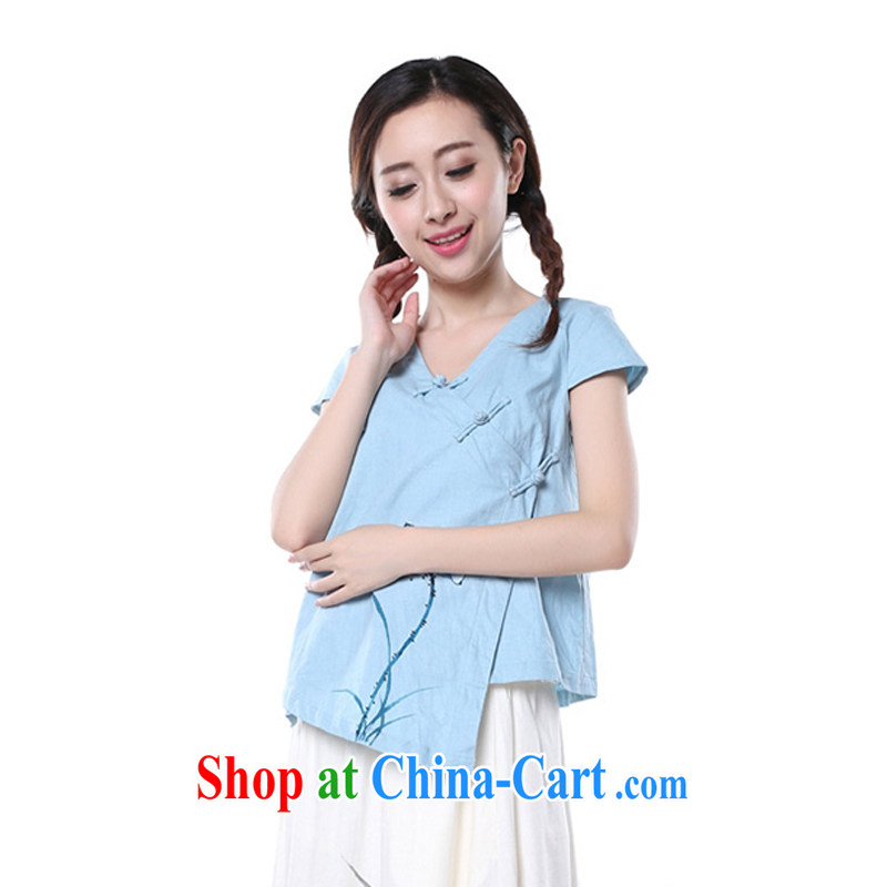 2014 China wind Tang Women's clothes/retro cotton the ethnic wind and female parent with children's wear cultural clothing, wind hand-painted children's wear 9, 135 CM, LO . MU Beauty, shopping on the Internet