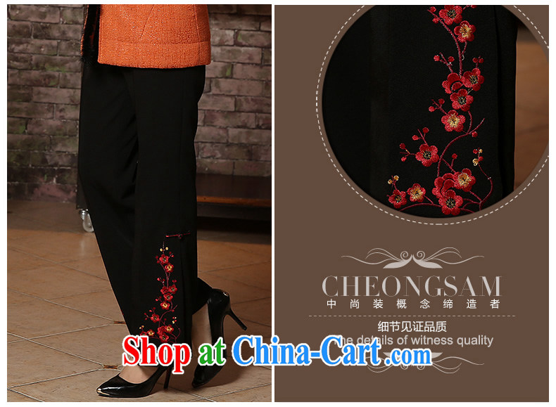 The CYD HO Kwun Tong red autumn of the embroidered pants 2014 Chinese Womens Pants black short pants K 41,012 black 25, pictures, price, brand platters! Elections are good character, the national distribution, so why buy now enjoy more preferential! Health